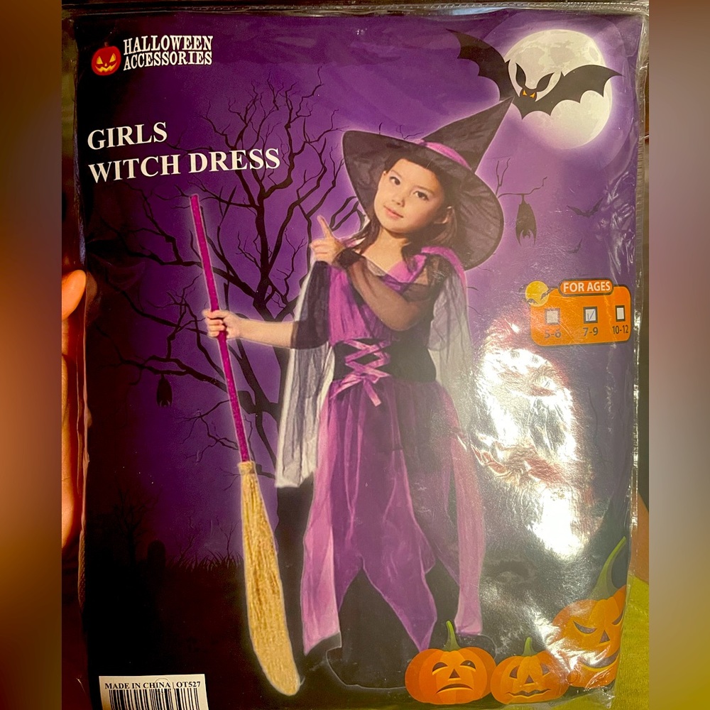 Girl Witch Dress Size 7-9